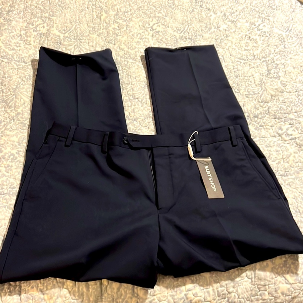 NWT, never altered Suitshop Navy pants